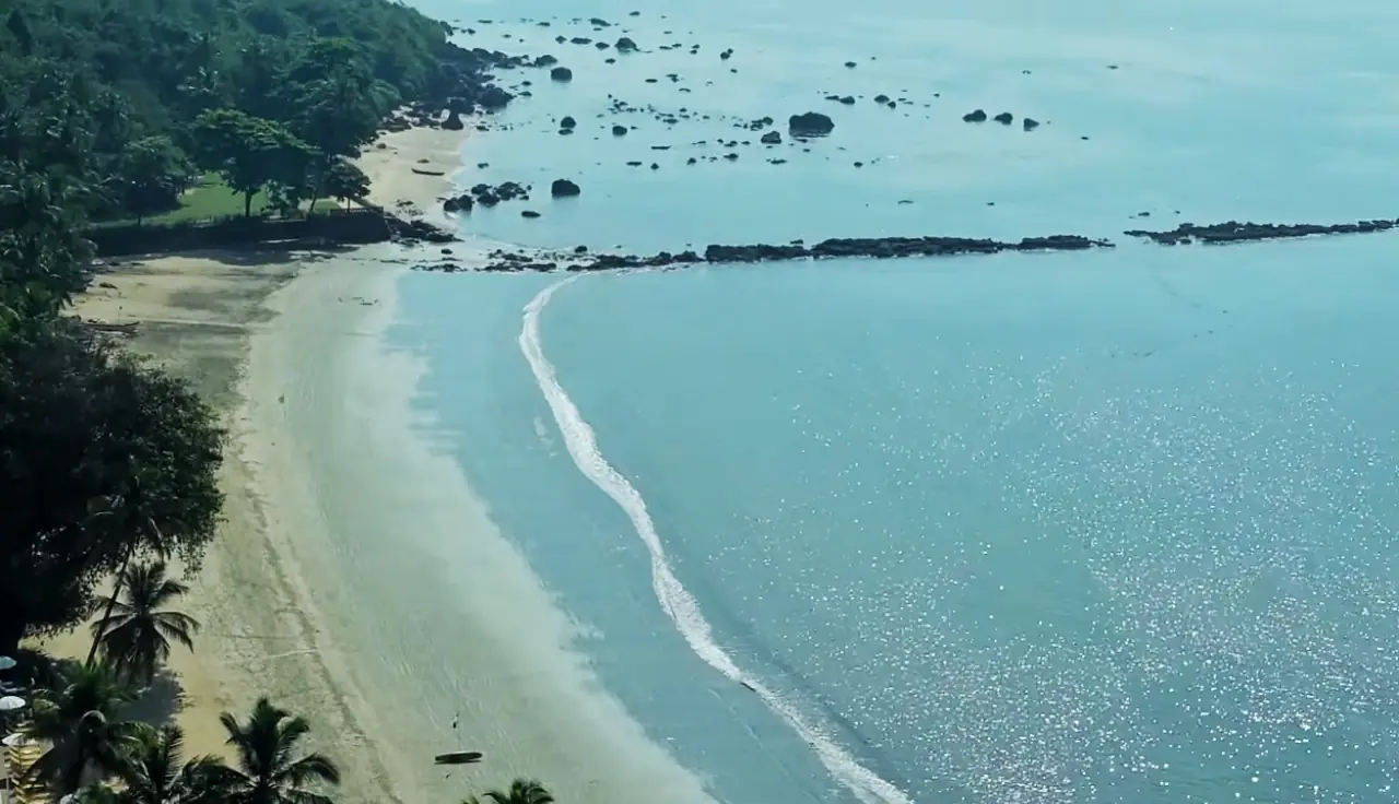 The wide sand of Panambur beach in Mangaluru