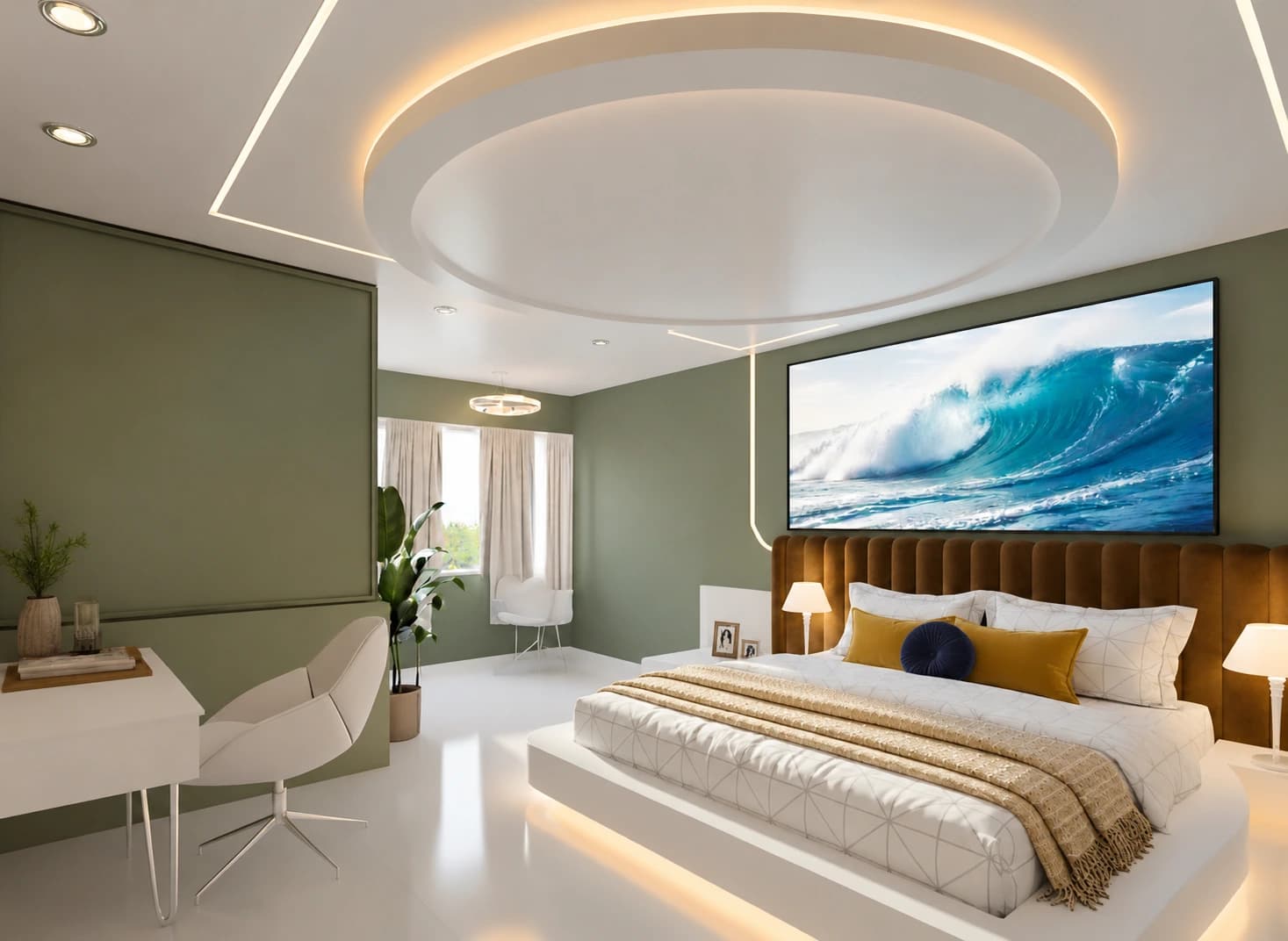 The Ocean Mural Suite at SeaSwara, a sea-facing room on Padubidri Beach